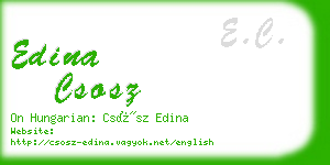edina csosz business card